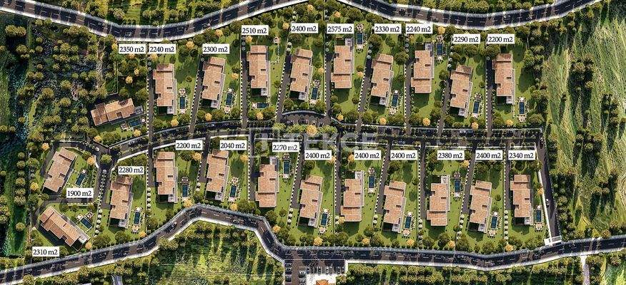 Detached Single-Floor Villas with Pool in İzmir