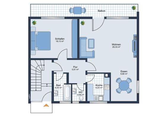 Haus Nr. 1a_Grundriss Obergeschoss