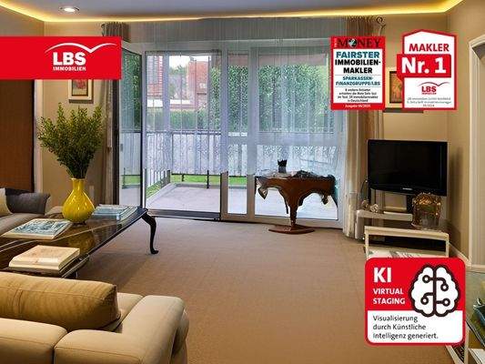 Wohnzimmer mit Balkon