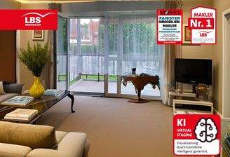 Wohnzimmer mit Balkon