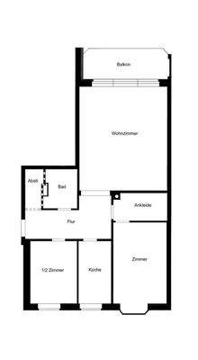Grundriss Wohnung 12 - 1. OG rechst