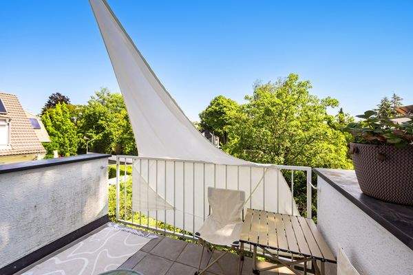 Östlicher Balkon an den Schlafzimmern