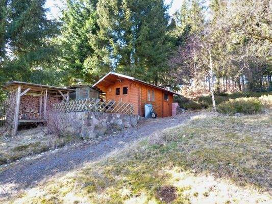 Blick zum Gartenhaus