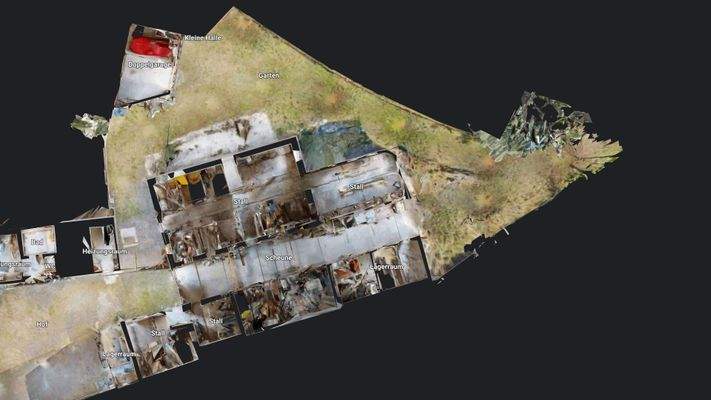 Scheune - Schematischer Grundriss