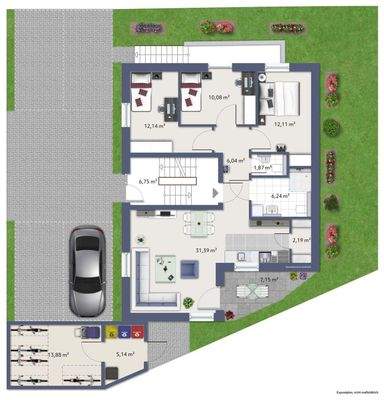 Erdgeschosswohnung mit Garten 