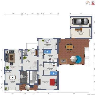 Grundriss obere Wohnebene