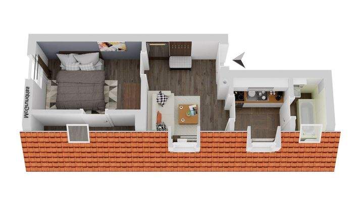 Grundriss Ansicht Süden