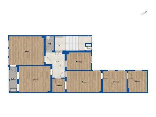 Grundriss 1. und 2. OG