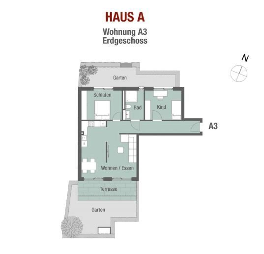 Wohnanlage OPPIDUM ökologisch und nachhaltig KFW 55 Haus A Wohnung 3