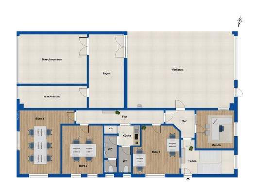 Nahaufnahme Halle EG