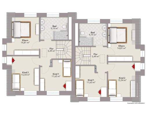 Grundriss Dachgeschoss 1.4.1