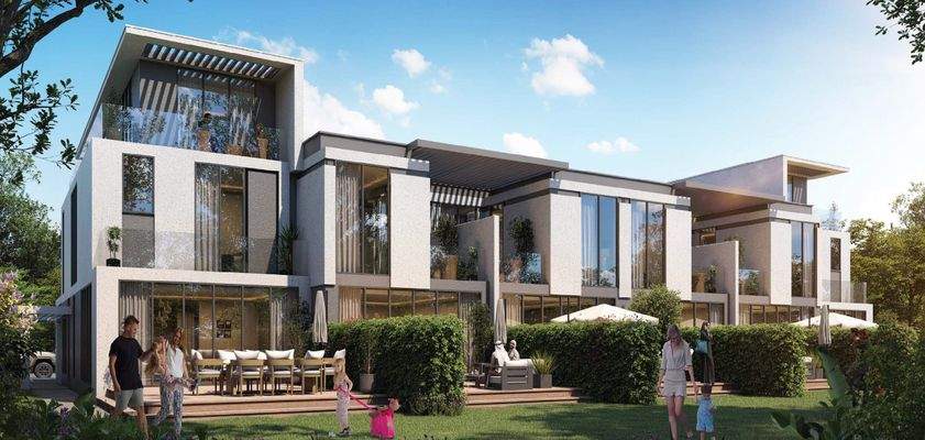 Visualisierung Rückansicht Reihenhaus