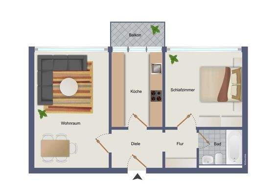 Grundriss visualisiert