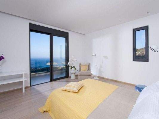 Kreta, Schisma Eloundas: Luxus-Villa mit herrlichem Blick auf Meer, Bucht und Insel zu verkaufen