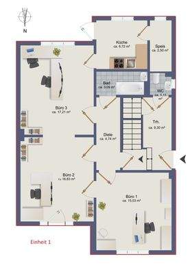 Grundriss Einheit 1