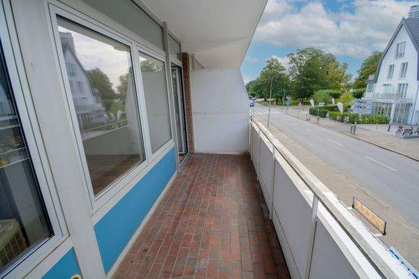 Blick vom Balkon am Schlafzimmer