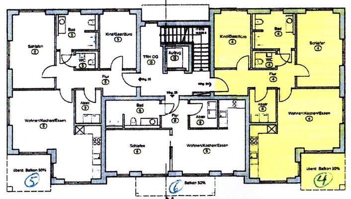Wohnung 4, 1. OG hinten