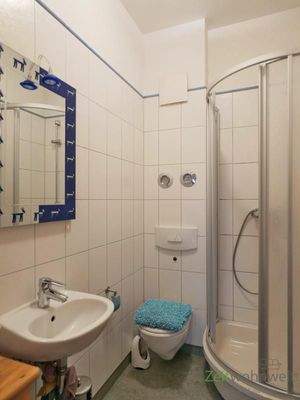 kleines Bad mit Dusche