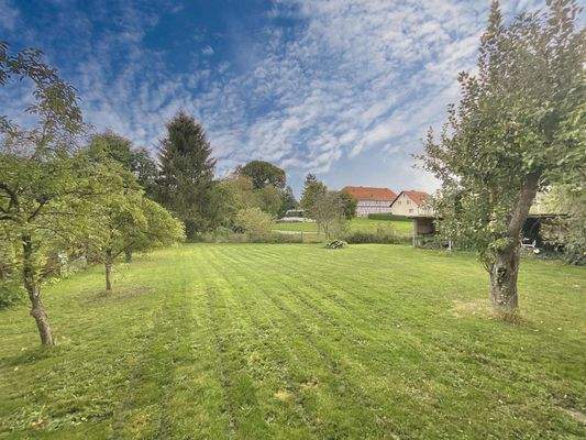 Blick in den weitläufigen Garten