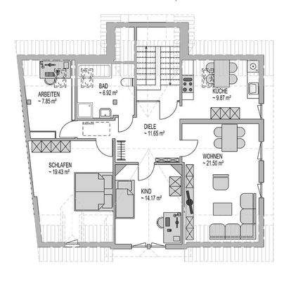 Grundriss - Dachgeschoss