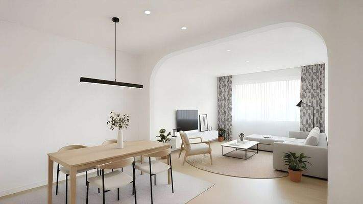 KI-Visualisierung: Wohn- und Esszimmer