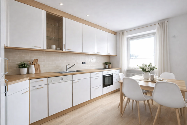 Küche mit EBK (digitales Staging)