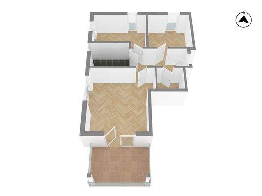 3 D Plan für die Obergeschosswohnung