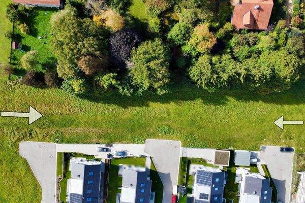 Luftbild der Grundstücke