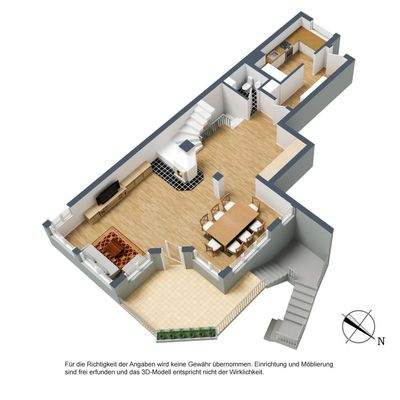3D-Grundriss, Eingangsgeschoss