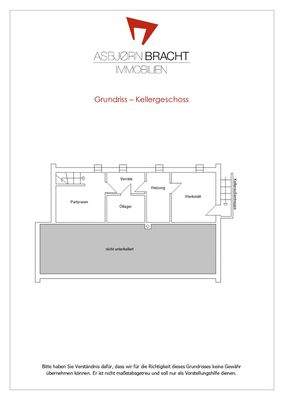 Grundriss Keller ohne Gewähr - nicht maßstabsgetreu