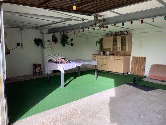 Blick in die Doppelgarage