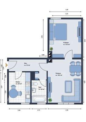 Wohnungsgrundriss neu