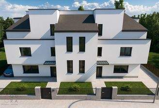 Moderne Doppelhaushälfte im grünen Umfeld