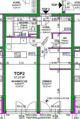 Grundriss - Top 2 - 1. OG