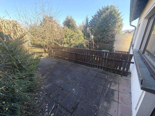 Terrasse zum Garten hinaus