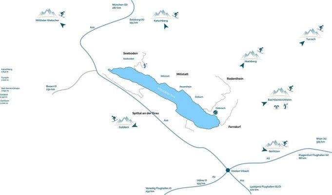 Karte Millstättersee