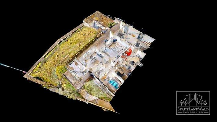 Erdgeschoss - schematischer Grundriss - 3D