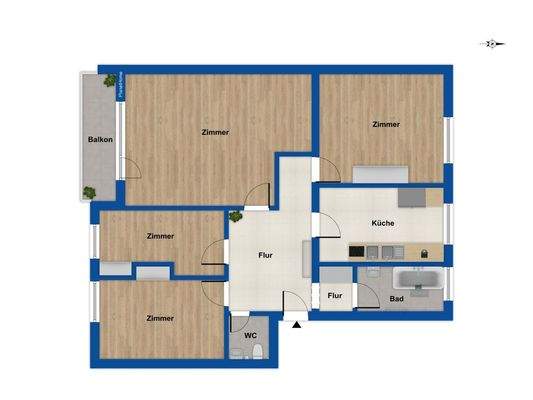 Grundriss 1. Obergeschoss