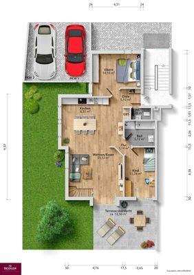 Illustrierter Grundriss EG