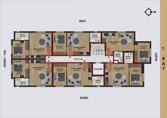 Apartments Near the Sea and Daily Amenities in Antalya Muratpasa