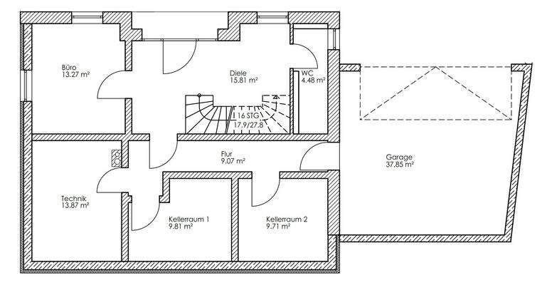 Grundriss Hanggeschoss