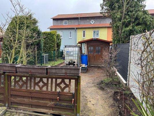 Gartenansicht, derzeit in Umgestaltung