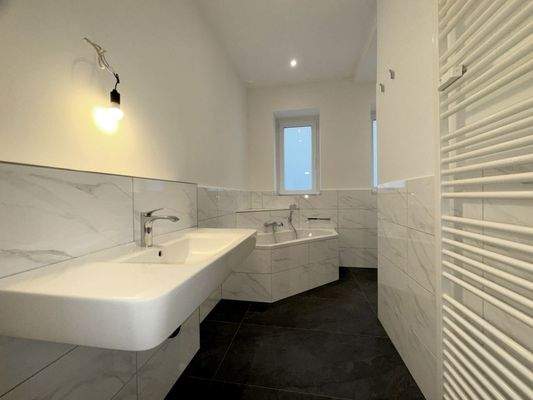 Bathtub with shower and bathtub