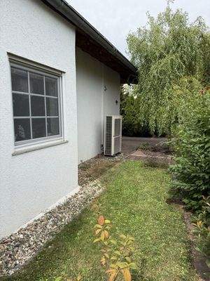 Erker Esszimmer und Wärmepumpe