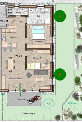 Tolle 3-Zimmer-Wohnung mit Terrasse im EG