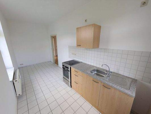 Wohnküche mit Einbauküche