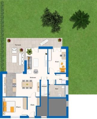 Grundriss Wohnung Erdgeschoss