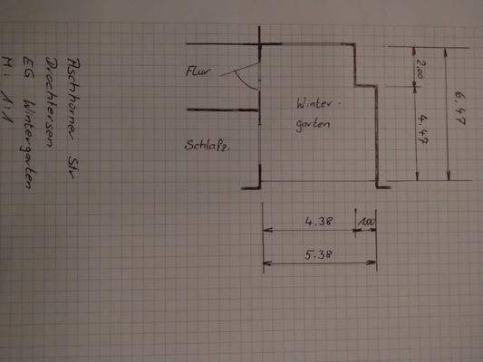 Grundriss EG  Wintergarten EFH Aschhorner Str. 18, Drochtersen