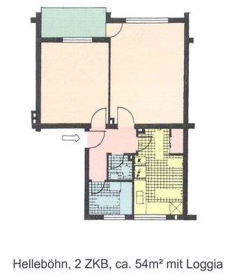 Grundriss der Wohnung