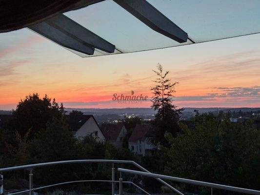 Aussicht Balkon abends